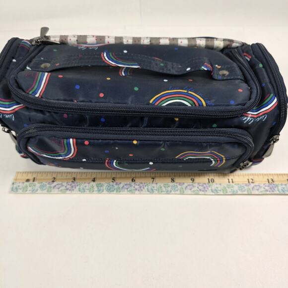 LUG Mini Trolley Cosmetic Bag Rainbow dots luggage Case Travel Pouch Pockets - Picture 14 of 16